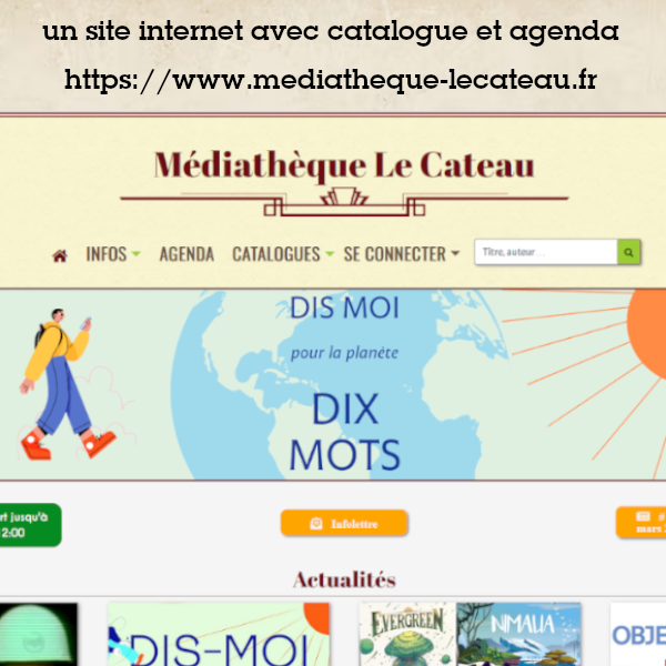 Catalogue et agenda de la médiathèque du Cateau